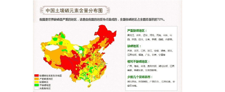 富硒地区分布图(富硒地区有哪些地方)-硒宝网