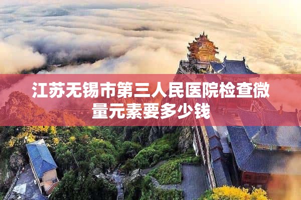 医院检查微量元素大概多少钱(上医院查微量元素多少钱)-硒宝网